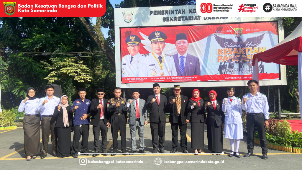 Pemerintah Kota Samarinda melalui Badan Kesatuan Bangsa dan Politik Melaksanankan Upacara Hari Kesaktian Pancasila