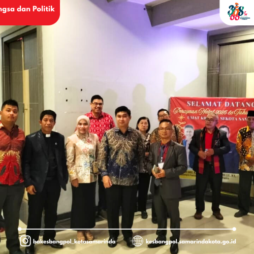 Badan Kesatuan Bangsa dan Politik Kota Samarinda Hadiri Perayaan Natal 2025 & Syukur Tahun Baru 2026 Umat Kristen Se-Kota Samarinda
