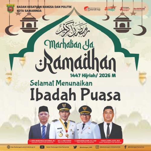 Badan Kesbangpol Kota Samarinda Ucapkan Marhaban Ya Ramadhan 1447 Hijriah / 2026 M