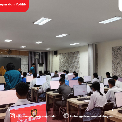 Badan Kesatuan Bangsa dan Politik Kota Samarinda Laksanakan Tes Wawasan Kebangsaan Calon Paskibraka Tahun 2026