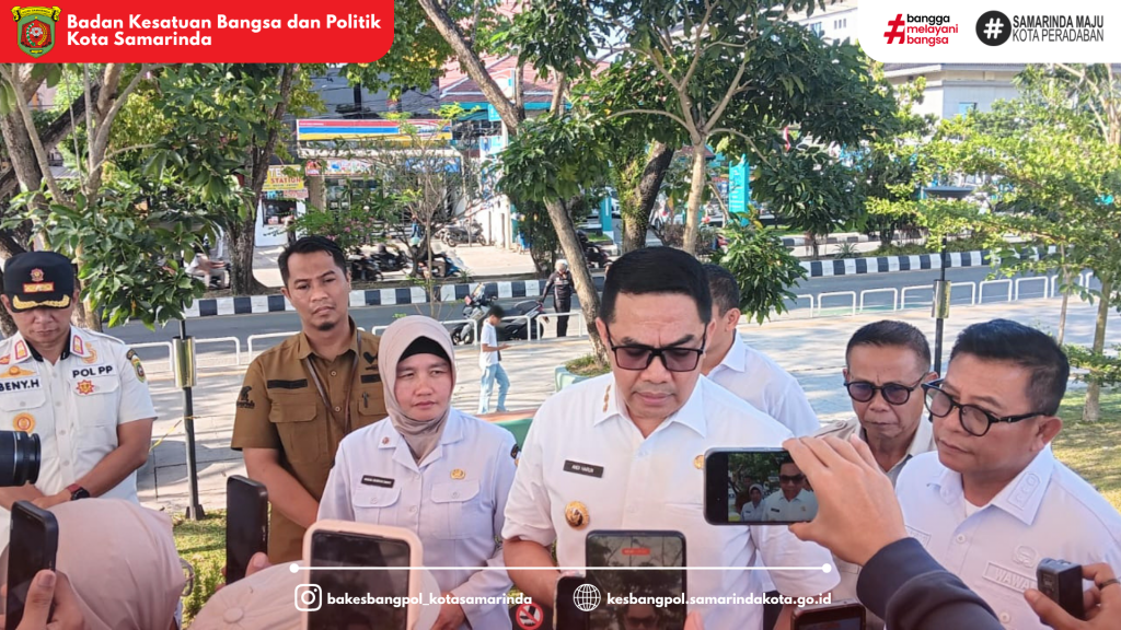 Badan Kesatuan Bangsa dan Politik Kota Samarinda Dampingi Kunjungan Wali Kota Samarinda ke Teras Samarinda Pasca Aksi 214