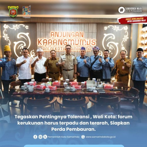 Tegaskan Pentingnya Toleransi, Wali Kota: Forum Kerukunan Harus Terpadu dan Terarah, Siapkan Perda Pembauran