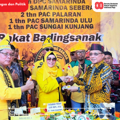 Badan Kesatuan Bangsa dan Politik Kota Samarinda Hadiri Milad DPC & PAC Laung Kuning Banjar Se-Kota Samarinda