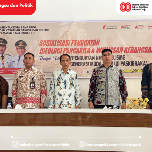 Kesbangpol Samarinda Gelar Sosialisasi Penguatan Ideologi Pancasila & Wawasan Kebangsaan di Kecamatan Samarinda Ulu