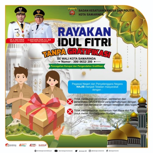 Rayakan Idul Fitri Tanpa Gratifikasi, Wujudkan Integritas dan Pelayanan Bersih