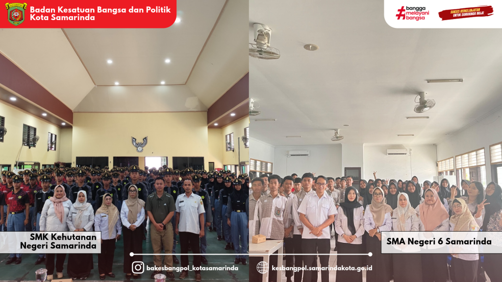 Kesbangpol Samarinda Gelar Sosialisasi Paskibraka dan SIP GARUDA di SMK Kehutanan dan SMAN 6