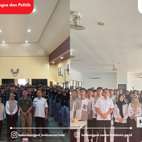 Kesbangpol Samarinda Gelar Sosialisasi Paskibraka dan SIP GARUDA di SMK Kehutanan dan SMAN 6